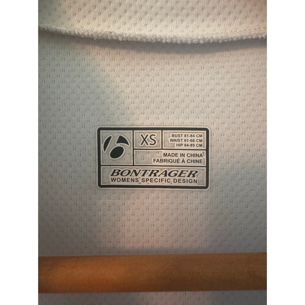 Bontrager Women's Cycling Jersey XS White Black Full Zip Rear Pockets EUC - Picture 5 of 8